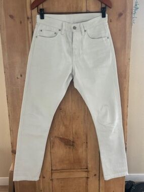 Momotaro Jeans Mens Selvedge Japan Cream Size 30 Denim Pants Designer Button Fly